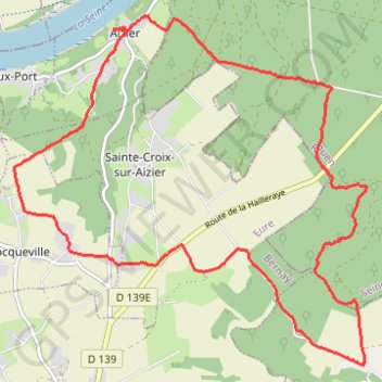 Itinéraire Balade autour d'Aizier, distance, dénivelé, altitude, carte, profil, trace GPS