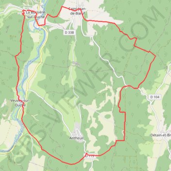 Itinéraire D'une Rive à l'Autre - La Bussière-sur-Ouche, distance, dénivelé, altitude, carte, profil, trace GPS