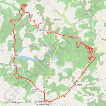 Itinéraire Baignes/Saint-Maigrin/Lamérac/Reignac 30km, distance, dénivelé, altitude, carte, profil, trace GPS