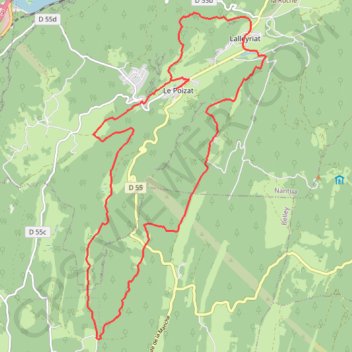 Itinéraire Le Poizat, distance, dénivelé, altitude, carte, profil, trace GPS