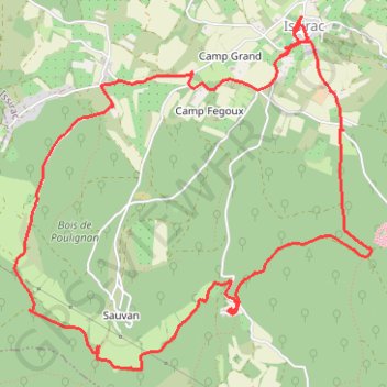 Itinéraire Vers Issirac, distance, dénivelé, altitude, carte, profil, trace GPS