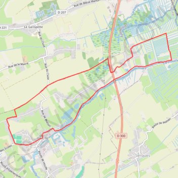 Itinéraire Au fil de la Houlle, distance, dénivelé, altitude, carte, profil, trace GPS