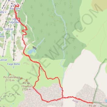 Itinéraire Pic de Saint-Barthelemy, distance, dénivelé, altitude, carte, profil, trace GPS