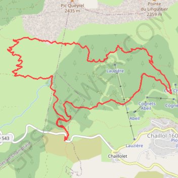 Itinéraire CHAILLOL - Sur le chemin des lys, distance, dénivelé, altitude, carte, profil, trace GPS