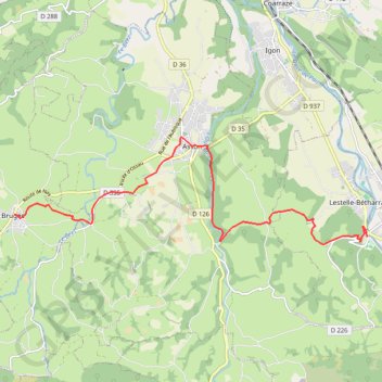 Itinéraire SALIDA 2 LOURDES, distance, dénivelé, altitude, carte, profil, trace GPS