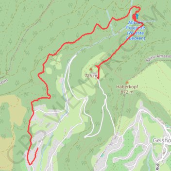 Itinéraire Choupinou, distance, dénivelé, altitude, carte, profil, trace GPS