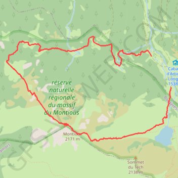 Itinéraire Le montious, distance, dénivelé, altitude, carte, profil, trace GPS