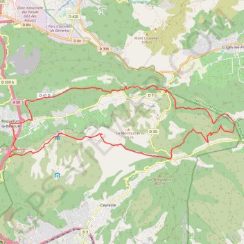 Itinéraire Grand Caunet - Roquefort, distance, dénivelé, altitude, carte, profil, trace GPS