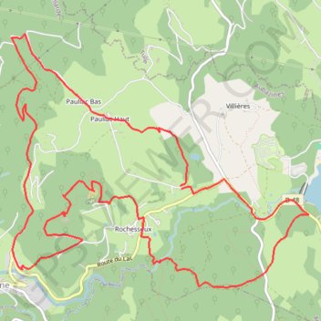 Itinéraire Aubazine Puy de Pauliac, distance, dénivelé, altitude, carte, profil, trace GPS