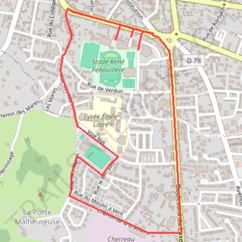 Itinéraire 10km Avranches, distance, dénivelé, altitude, carte, profil, trace GPS