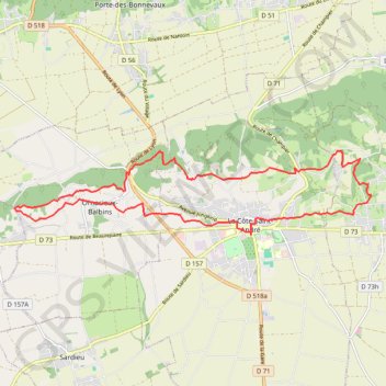 Itinéraire Coteaux de la côte Saint-André, distance, dénivelé, altitude, carte, profil, trace GPS