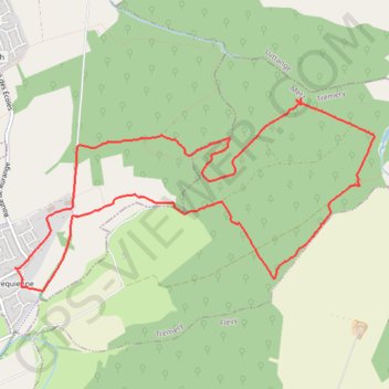 Itinéraire Montrequienne (1), distance, dénivelé, altitude, carte, profil, trace GPS