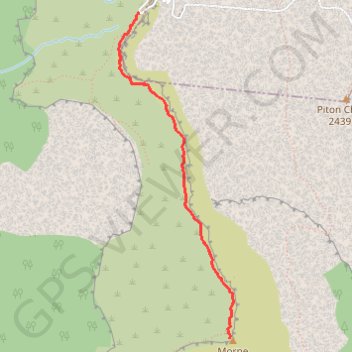 Itinéraire Le Morne Langevin côté volcan, distance, dénivelé, altitude, carte, profil, trace GPS