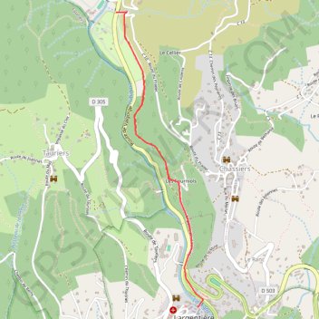 Itinéraire Balade à Largentière, distance, dénivelé, altitude, carte, profil, trace GPS