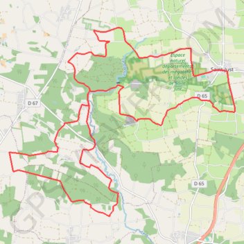 Itinéraire Circuit de Saint-Just, distance, dénivelé, altitude, carte, profil, trace GPS