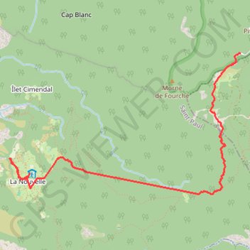 Itinéraire La Nouvelle - Col des Boeufs, distance, dénivelé, altitude, carte, profil, trace GPS