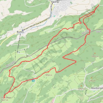 Itinéraire Le Chasseron par les Gorges de la Poëta Raisse, distance, dénivelé, altitude, carte, profil, trace GPS