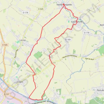 Itinéraire Le sentier de la Lawe - Vieille-Chapelle, distance, dénivelé, altitude, carte, profil, trace GPS