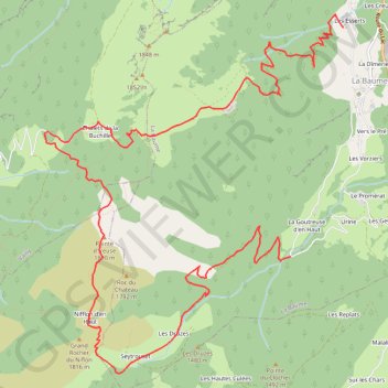 Itinéraire Pointe d'Ireuse, distance, dénivelé, altitude, carte, profil, trace GPS