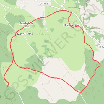 Itinéraire Boucle des dolmens de Martiel, distance, dénivelé, altitude, carte, profil, trace GPS