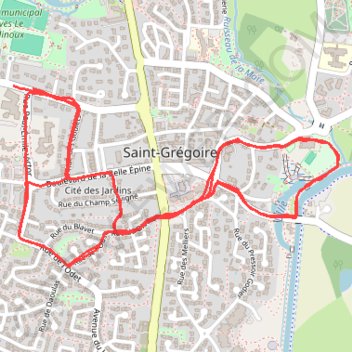 Itinéraire La Grégorienne, distance, dénivelé, altitude, carte, profil, trace GPS
