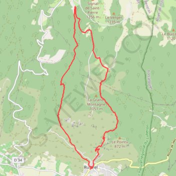 Itinéraire Rustrel, distance, dénivelé, altitude, carte, profil, trace GPS