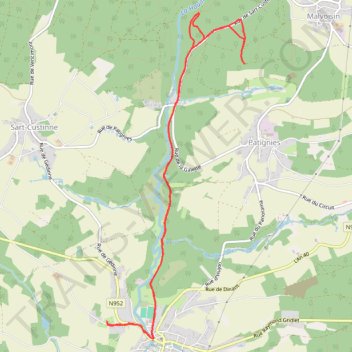 Itinéraire Gedinne - La Galette - Malvoisin - Chenai, distance, dénivelé, altitude, carte, profil, trace GPS