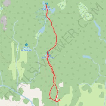 Itinéraire Sentier la savane - Refuge du Castor, distance, dénivelé, altitude, carte, profil, trace GPS