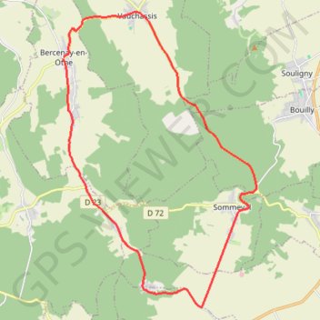 Itinéraire Circuit de Bercenay-en-Othe, distance, dénivelé, altitude, carte, profil, trace GPS
