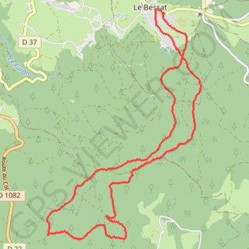 Itinéraire Entre Le Bessat et Le Col De La Republique, distance, dénivelé, altitude, carte, profil, trace GPS