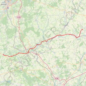 Itinéraire Le Lude - Lunay, distance, dénivelé, altitude, carte, profil, trace GPS