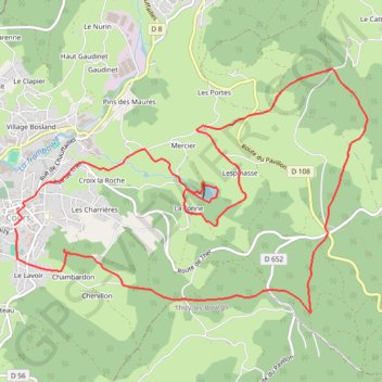 Itinéraire La Croix du Fou - Cours-la-Ville, distance, dénivelé, altitude, carte, profil, trace GPS