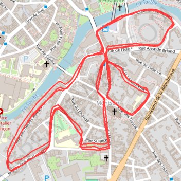 Itinéraire Les foulées de Montsort, distance, dénivelé, altitude, carte, profil, trace GPS