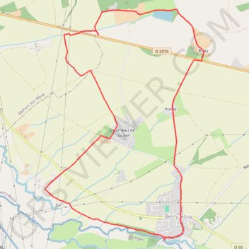 Itinéraire Berry Bouy, distance, dénivelé, altitude, carte, profil, trace GPS