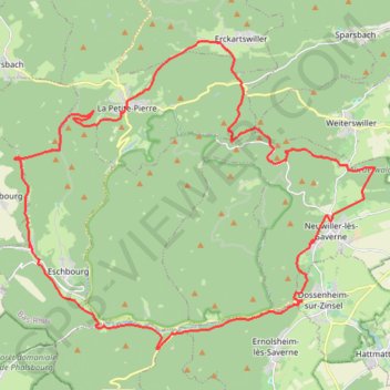 Itinéraire Circuit Sport et Patrimoine - La Petite-Pierre, distance, dénivelé, altitude, carte, profil, trace GPS