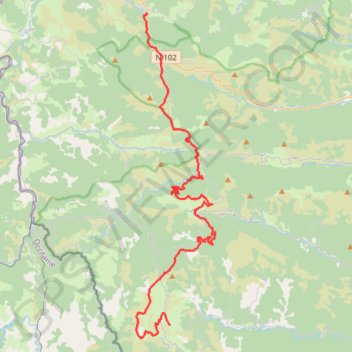 Itinéraire GTA3 Lanarce_ Montselgues, distance, dénivelé, altitude, carte, profil, trace GPS