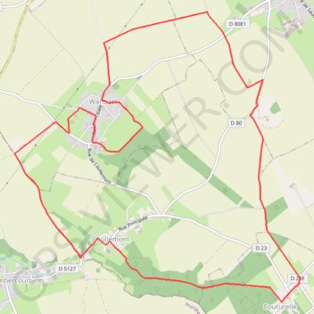 Itinéraire Le sentier des deux sources (Warluzel), distance, dénivelé, altitude, carte, profil, trace GPS