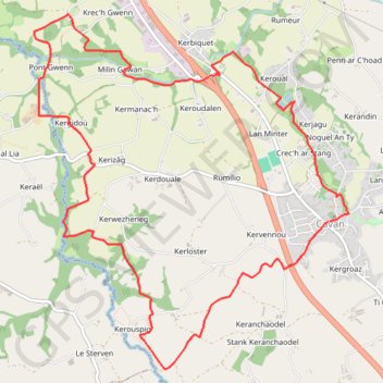 Itinéraire Cavan, vallée du Guindy, distance, dénivelé, altitude, carte, profil, trace GPS
