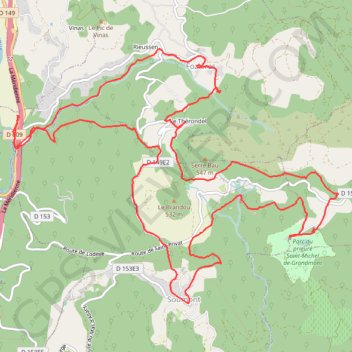 Itinéraire Le prieuré de Grammond (Lodève 34), distance, dénivelé, altitude, carte, profil, trace GPS