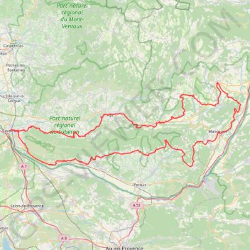 Itinéraire Le Luberon à vélo, distance, dénivelé, altitude, carte, profil, trace GPS