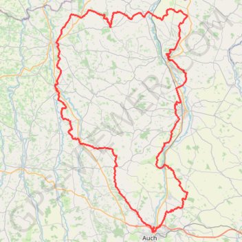 Itinéraire Coeur de Gascogne, distance, dénivelé, altitude, carte, profil, trace GPS