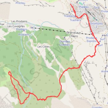 Itinéraire Avoriaz - morzinette, distance, dénivelé, altitude, carte, profil, trace GPS