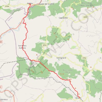 Itinéraire De Carovilli à Atelota, distance, dénivelé, altitude, carte, profil, trace GPS