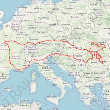 Itinéraire RT6-0 Roumanie, distance, dénivelé, altitude, carte, profil, trace GPS