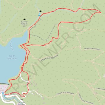Itinéraire Dardennes (Barrage), distance, dénivelé, altitude, carte, profil, trace GPS