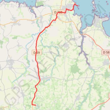 Itinéraire vehicules landivisiau-st pol de léon, distance, dénivelé, altitude, carte, profil, trace GPS
