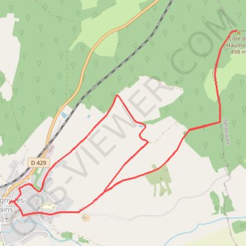 Itinéraire Le Sentier du Haumont - Martigny-les-Bains, distance, dénivelé, altitude, carte, profil, trace GPS