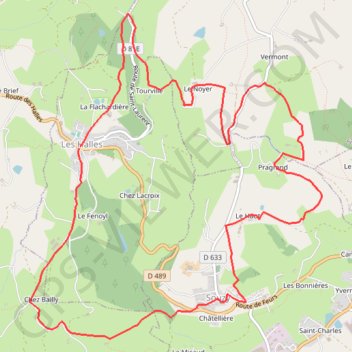 Itinéraire Les Halles, distance, dénivelé, altitude, carte, profil, trace GPS