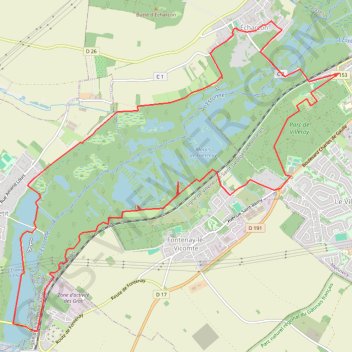 Itinéraire Autour de Vert-le-Petit, distance, dénivelé, altitude, carte, profil, trace GPS