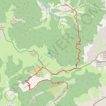 Itinéraire Dévoluy, distance, dénivelé, altitude, carte, profil, trace GPS